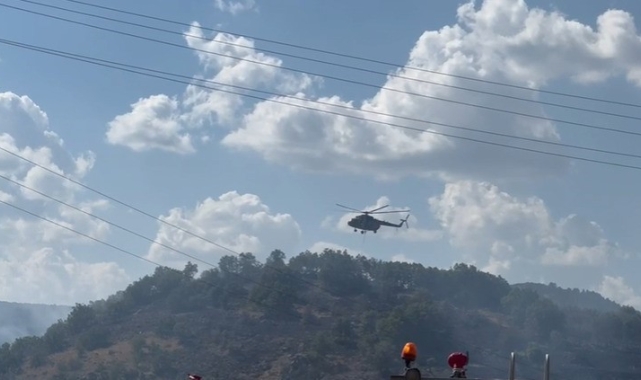 Kızılcahamam'da çıkan orman yangını Saray köyüne ulaştı