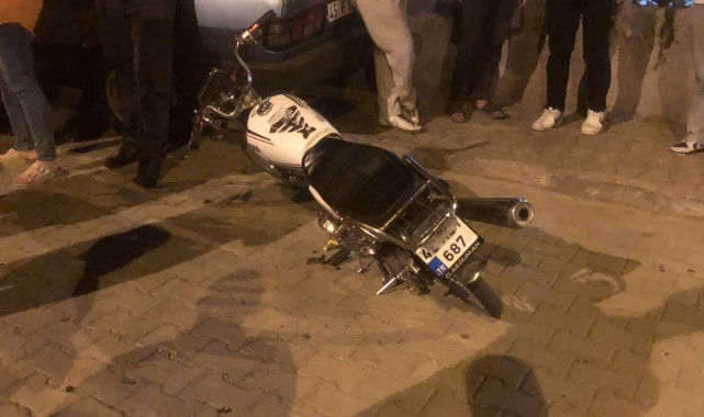 Kontrolden çıkan motosikletin sürücüsü kayarak düştü: 1 yaralı