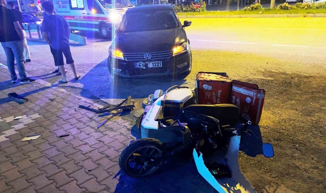 Konya'da elektrikli bisiklet otomobille çarpıştı: 1 yaralı