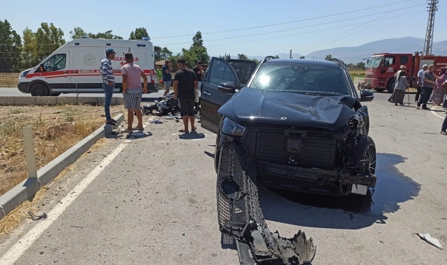 Lüks ciple çarpışan motosikletteki 1 kişi öldü, 1 kişi yaralandı