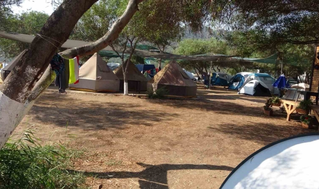 Marmaris'te çadır kamplarına rağbet devam ediyor