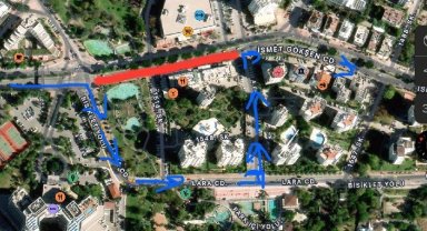 Metin Kasapoğlu Caddesi'nden İsmet Gökşen Caddesi'ne gidiş istikameti trafiğe kapatılacak