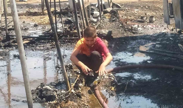 Mevsimlik işçilerin kaldığı çadırlarda yangın çıktı