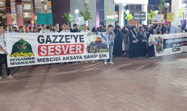 Muş'ta yüzlerce kişi Haniye için yürüdü