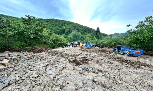 Ordu'nun İkizce ilçesinde şiddetli yağış hasara neden oldu