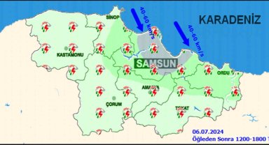 Orta Karadeniz'e su baskını, sel, heyelan ve yıldırım uyarısı