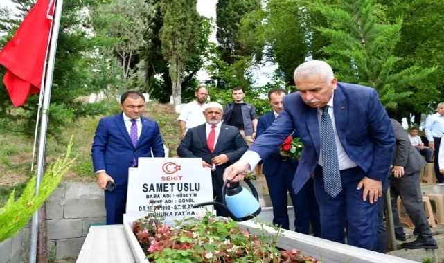 Orta ve Doğu Karadeniz'de 15 Temmuz dolayısıyla şehitlikler ziyaret edildi