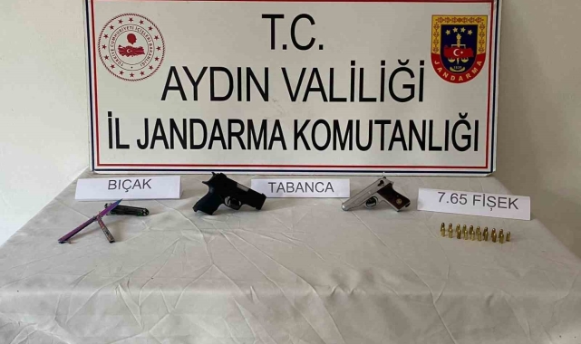 Ruhsatsız silah taşıyan 2 şüpheli yakalandı