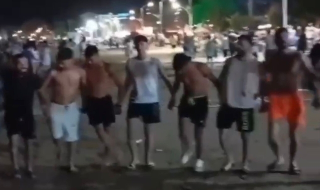 Sahilde terör halayı tepki çekti