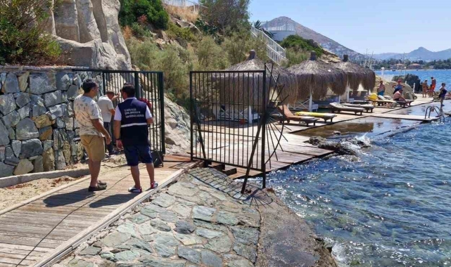 Sahildeki kapı kaldırıldı