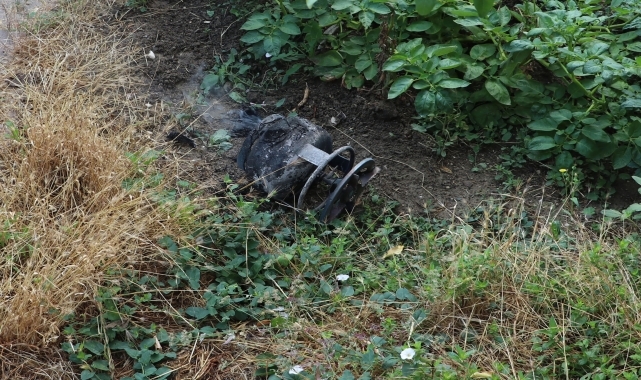 Samsun'da alev alan piknik tüpü söndürüldü