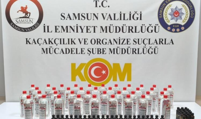 Samsun'da 40 litre etil alkol ele geçirildi