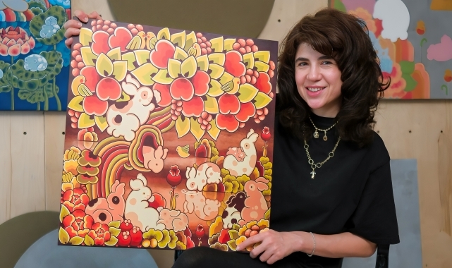 Sanatçı Göksu Gül İmzalı "Şeftali Rüyası" Trendyol Sanat'ta