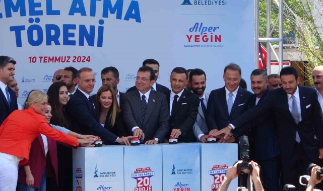Sancaktepe'de 'İlk 100 Günde 20 Proje' kapsamında toplu temel atma töreni düzenlendi
