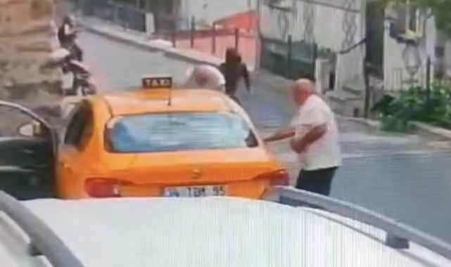Sarıyer'de ticari taksi şoförüne silahlı saldırı: O anlar kamerada