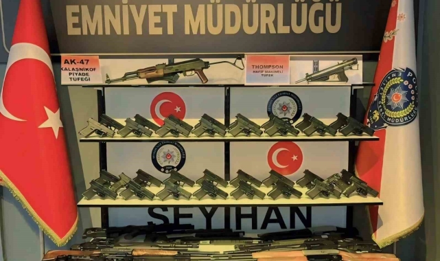 Seyhan polisi 65 silah ve çeşitli suçlardan aranan 211 kişi yakaladı