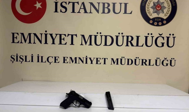 Şişli'de alkollü şahıs taksinin içinden silahla rastgele havaya ateş açtı