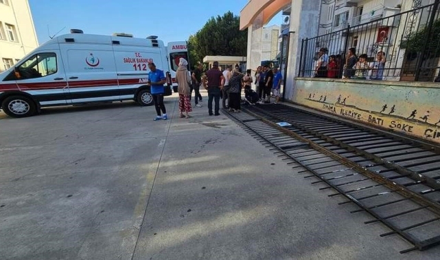 Söke'de üzerine okulun demir kapısı düşen çocuğun kafasına 12 dikiş atıldı