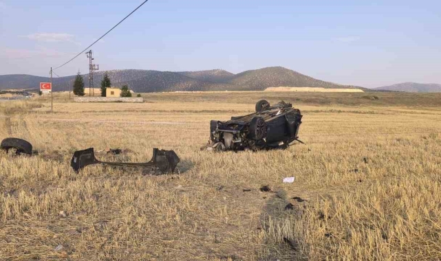 Takla atan araçta 1 kişi öldü, 1 kişi de yaralandı