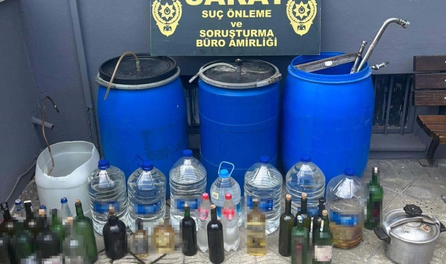 Tekirdağ'da 174 litre sahte alkol ele geçirildi