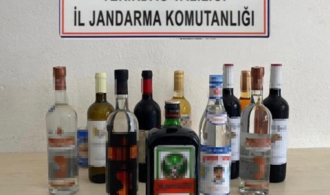 Tekirdağ'da ruhsatsız silah ve kaçak içki operasyonu