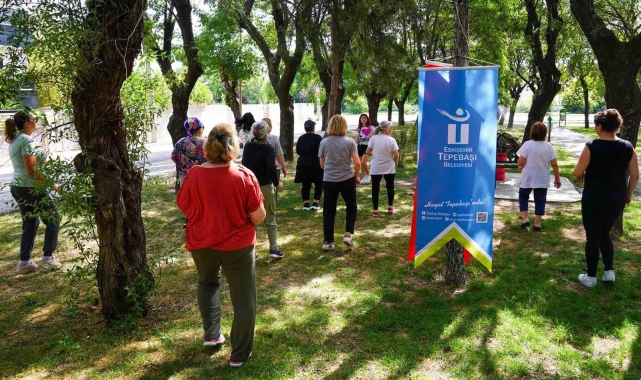 Tepebaşı'nda açık havada spor zkeyfi