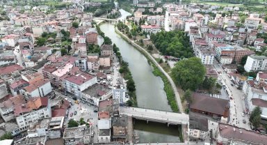 Terme Çayı ıslahında fore kazıklar tamam