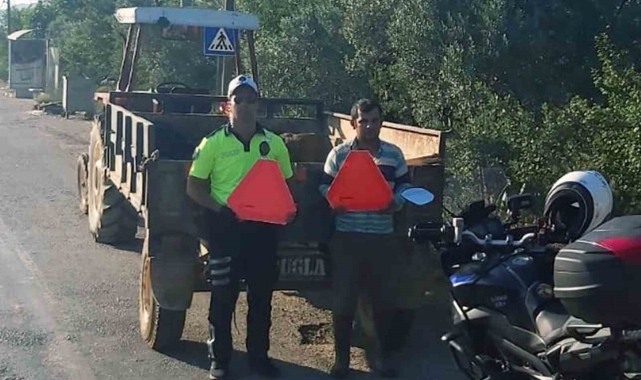 Trafikçilerden reflektör denetimi