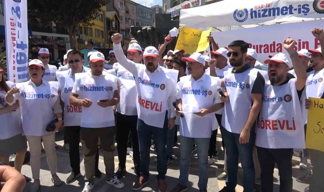 Yalova Belediyesi'nden çıkarılan işçilerden eylem