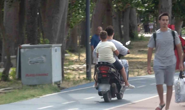 Yalova Doğu Sahil Bandı'nda motosikletliler yasağa rağmen cirit atıyor