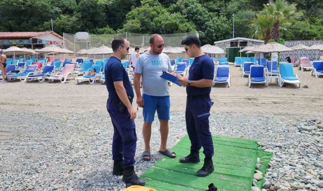 Yalova'da Sahil Güvenlik'ten plajlarda denetim
