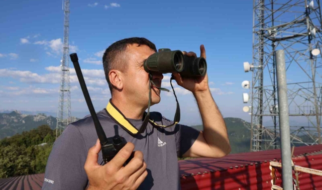 Yangına duyarlı dijital gözler yeşil vatan nöbetinde