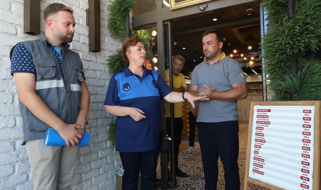 Zabıtadan kafe ve restoranlara fiyat denetimi