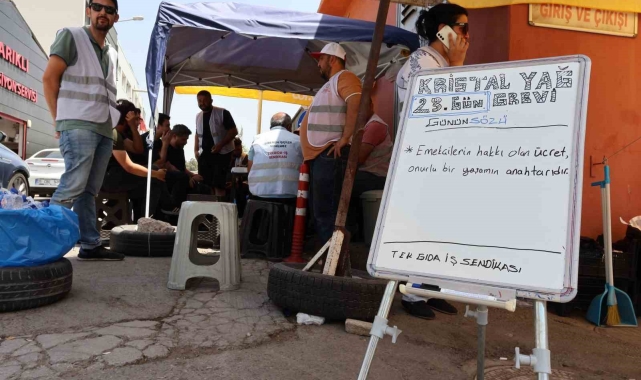Zeytinyağı fabrikası işçileri 23 gündür grevde