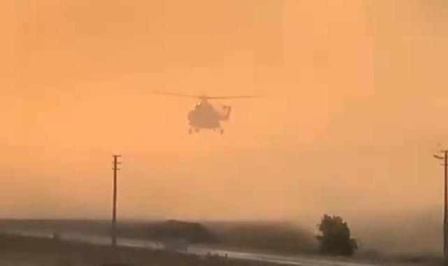Zorunlu iniş yapan helikopter görev yerine döndü