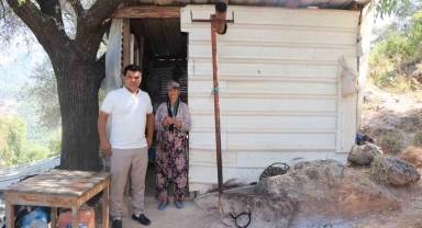 Alanya'da yaşlı kadına konteyner ev yapıldı