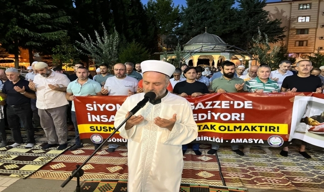 Amasya'da Gazze'de hayatını kaybedenler için dua edildi