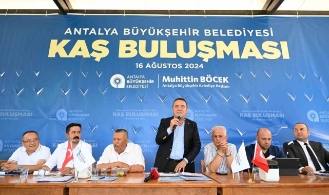 Antalya Büyükşehir Belediye Başkanı Böcek: "Kaş'ın 50 yıllık su sorununu çözeceğiz"