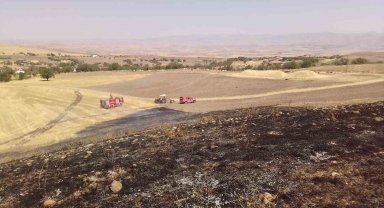 Arguvan'da anız yangını
