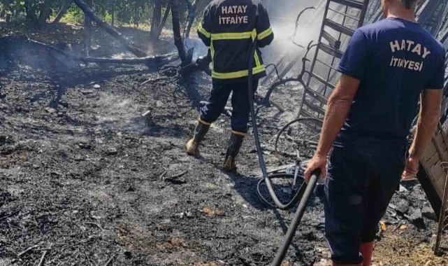 Arsuz'da bahçe yangını