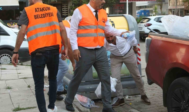 Atakum Belediye personeli daha temiz Atakum için sahada