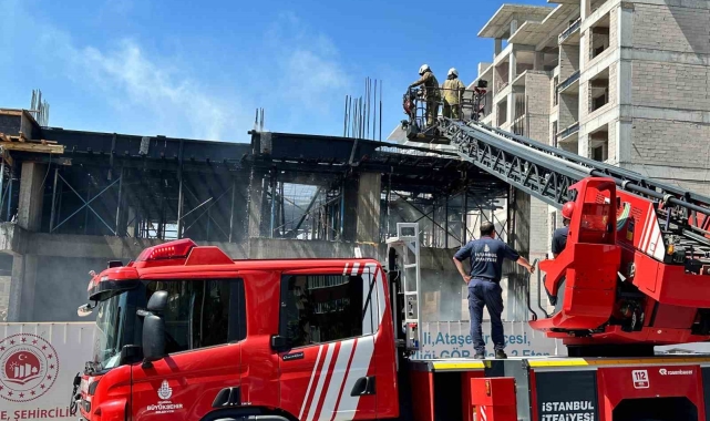 Ataşehir'de inşaatta yangın paniği
