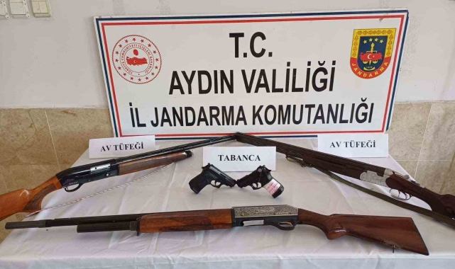 Aydın'da 10 adet ruhsatsız silah ele geçirildi