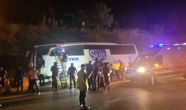 Aydın'da yolcu otobüsü yoldan çıktı: 1 ölü, 7 yaralı