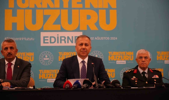 Bakan Yerlikaya: "Edirne'de kişilere karşı suç olaylarında yüzde 12,2 düşüş var"