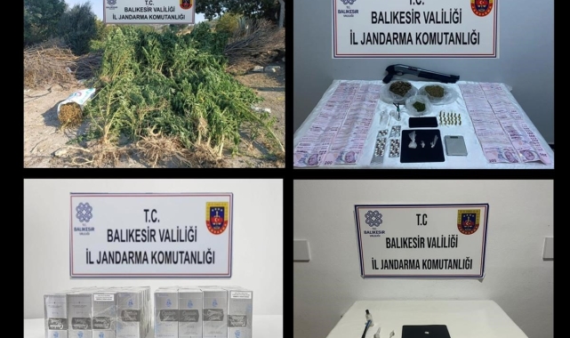 Balıkesir'de kaçakçılık ve uyuşturucu madde suçlarına yönelik operasyon