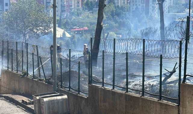 Başakşehir'de sanayi sitesi yanındaki alan yangını söndürüldü