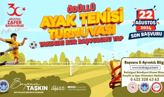 Battalgazi'de ayak tenisi turnuvası heyecanı