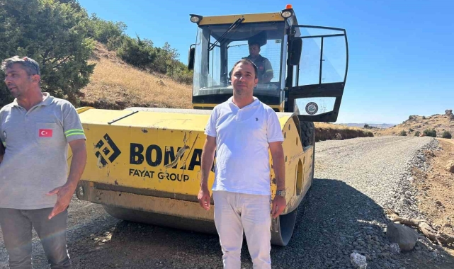 Beylikova'da termal havuzları ve mesire alanı bağlantı yolunun yapımı gerçekleştiriliyor