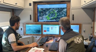 Bolu'da orman yangını bölgesi dron ve termal kameralarla gece gündüz izleniyor